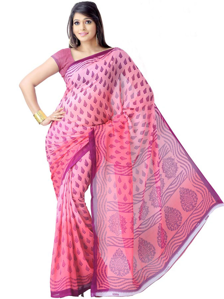 Kalazone+Sarees+with+Price Buy Kalazone Printed Faux Georgette Saree - Pink Online at Best Price ...